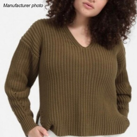 Everlane Chunky Knit V-Neck Sweater - Picture 10 of 10